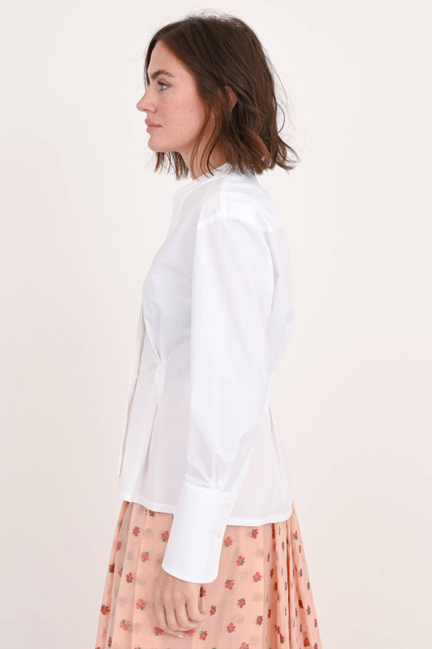 Odeeh Bluse mit asymmetrischem Kragen in Weiß