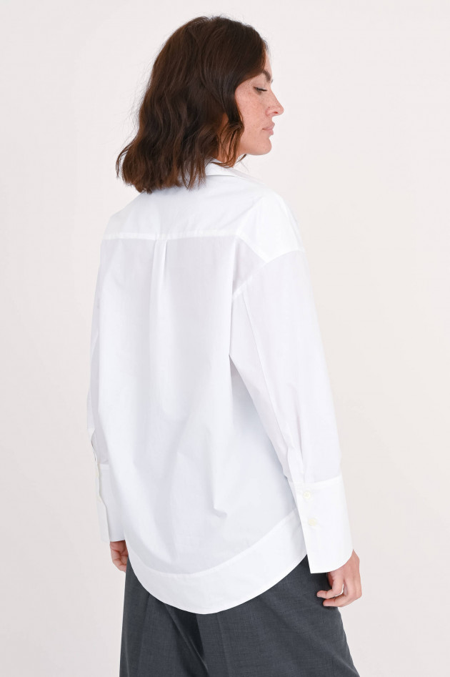 Odeeh Bluse mit dekorativen Nähten in Weiß