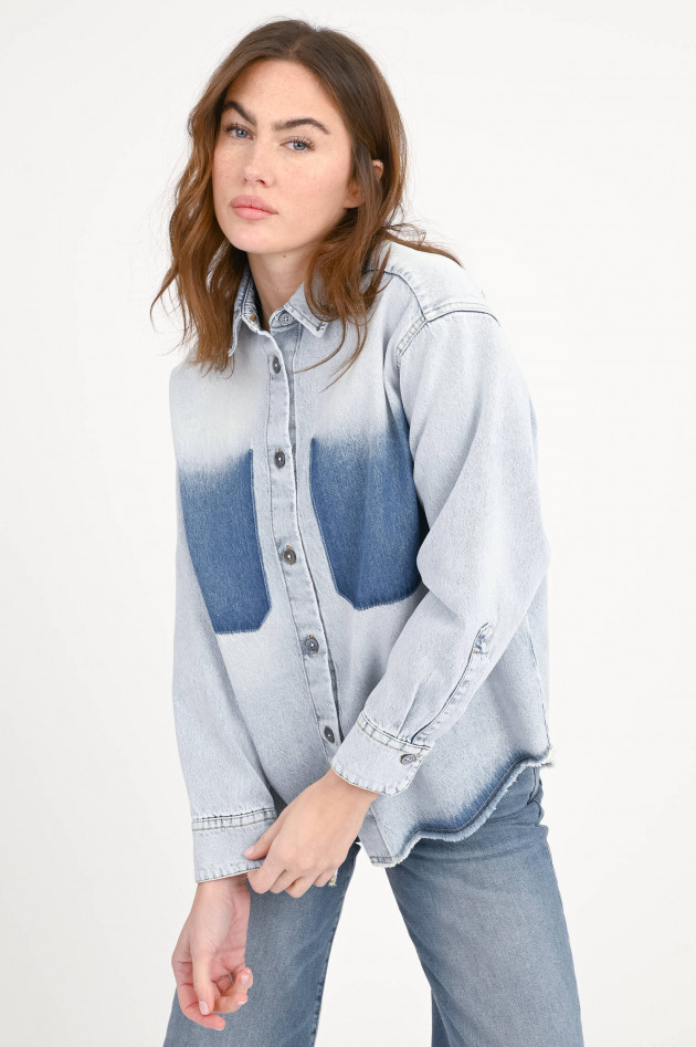 Odeeh Oversize Jeanshemd in Hellblau