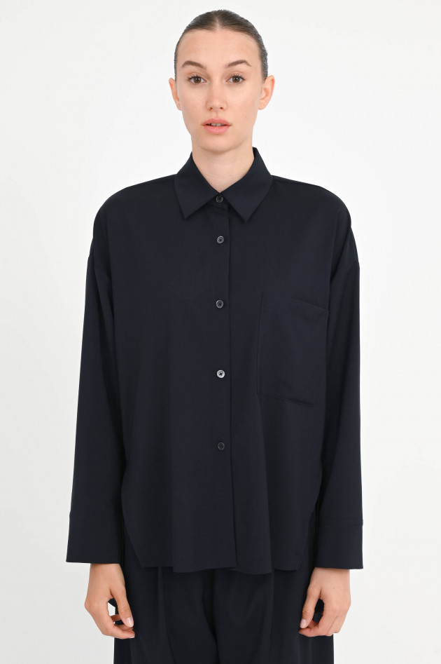 Odeeh Bluse aus Schurwolle in Navy