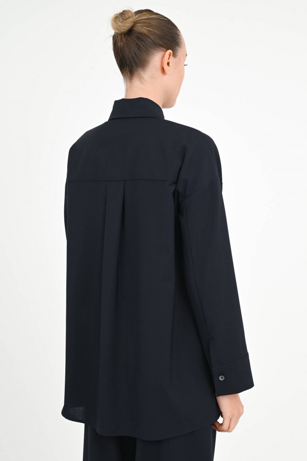 Odeeh Bluse aus Schurwolle in Navy