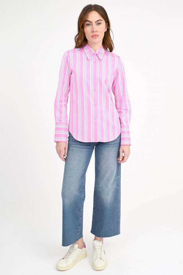 Odeeh Gestreifte Bluse in Pink/Weiß/Blau