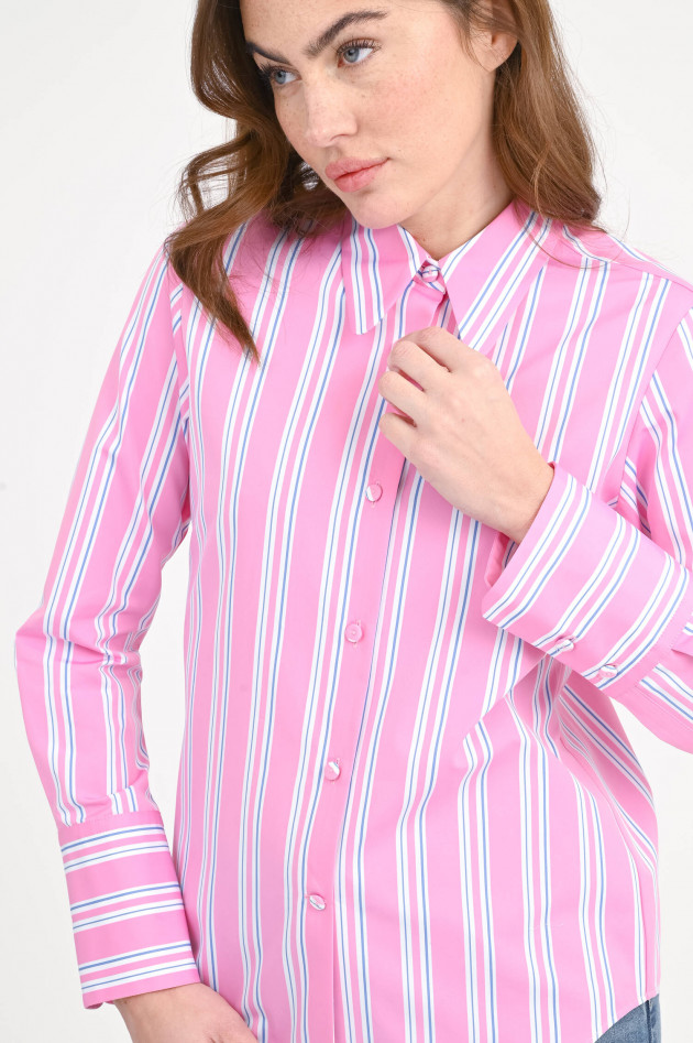 Odeeh Gestreifte Bluse in Pink/Weiß/Blau