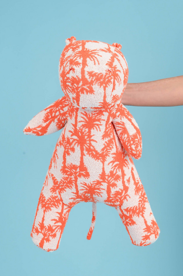 Odeeh Hippo Deko-Element in Orange/Weiß