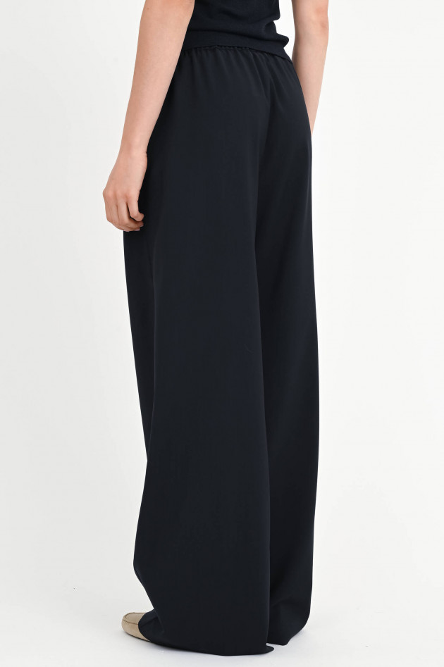 Odeeh Wide-Leg Hose aus Schurwolle in Navy