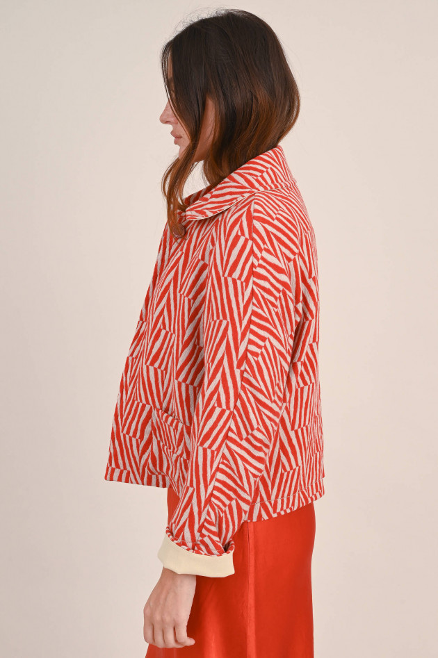 Odeeh Jacke aus Schurwolle in Rot/Natur