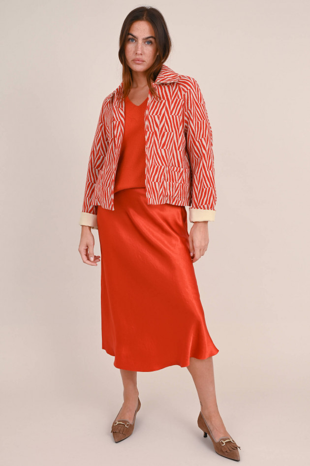 Odeeh Jacke aus Schurwolle in Rot/Natur