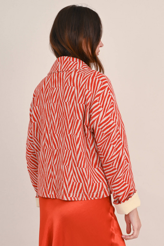 Odeeh Jacke aus Schurwolle in Rot/Natur