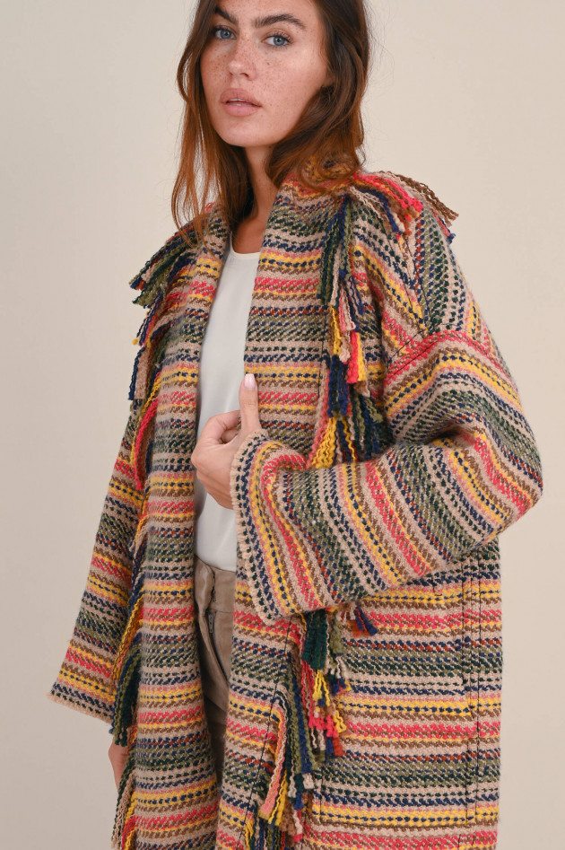 Odeeh Cardigan mit Fransen in Multicolor