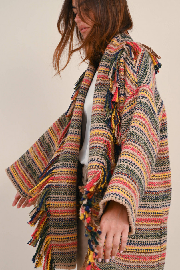 Odeeh Cardigan mit Fransen in Multicolor