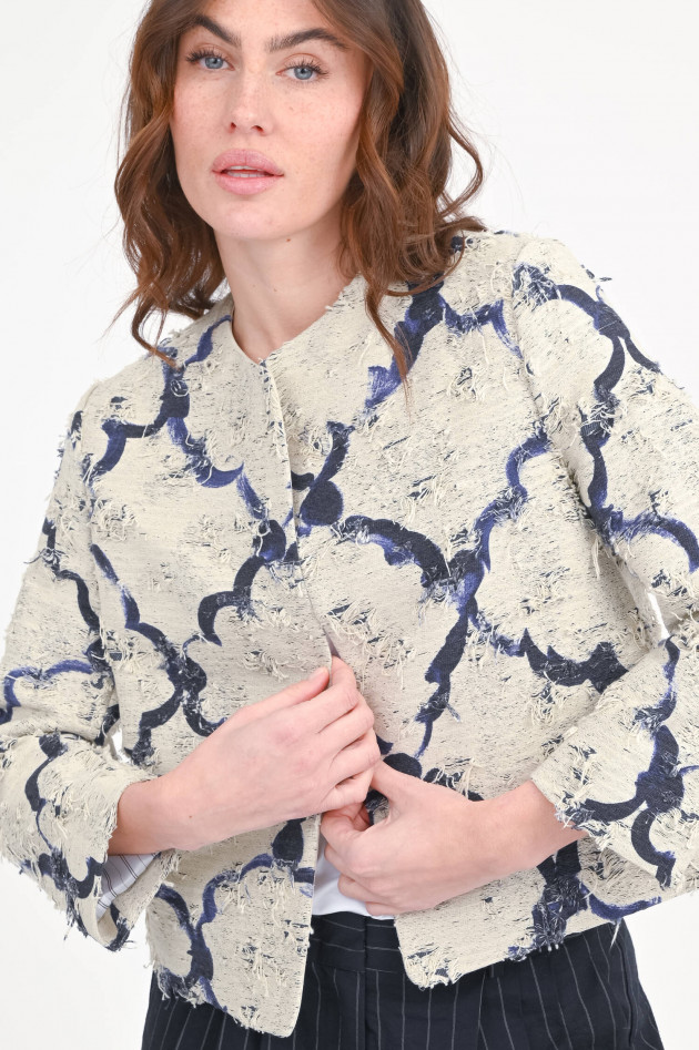 Odeeh Strukturierte Jacke in Natur/Blau
