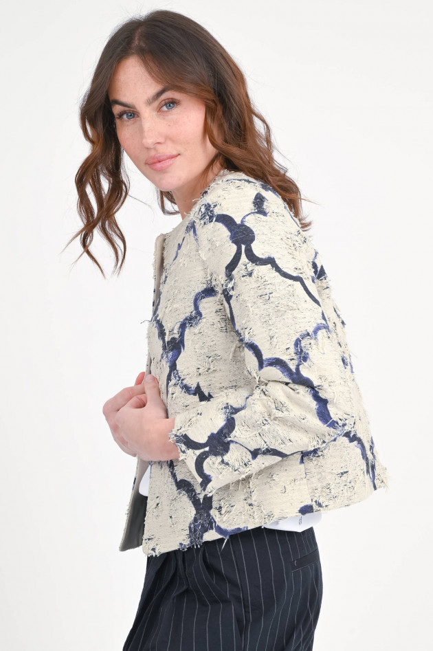 Odeeh Strukturierte Jacke in Natur/Blau