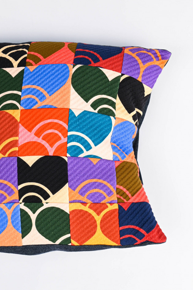 Odeeh Dekoratives Patchwork-Kissen in Multicolour