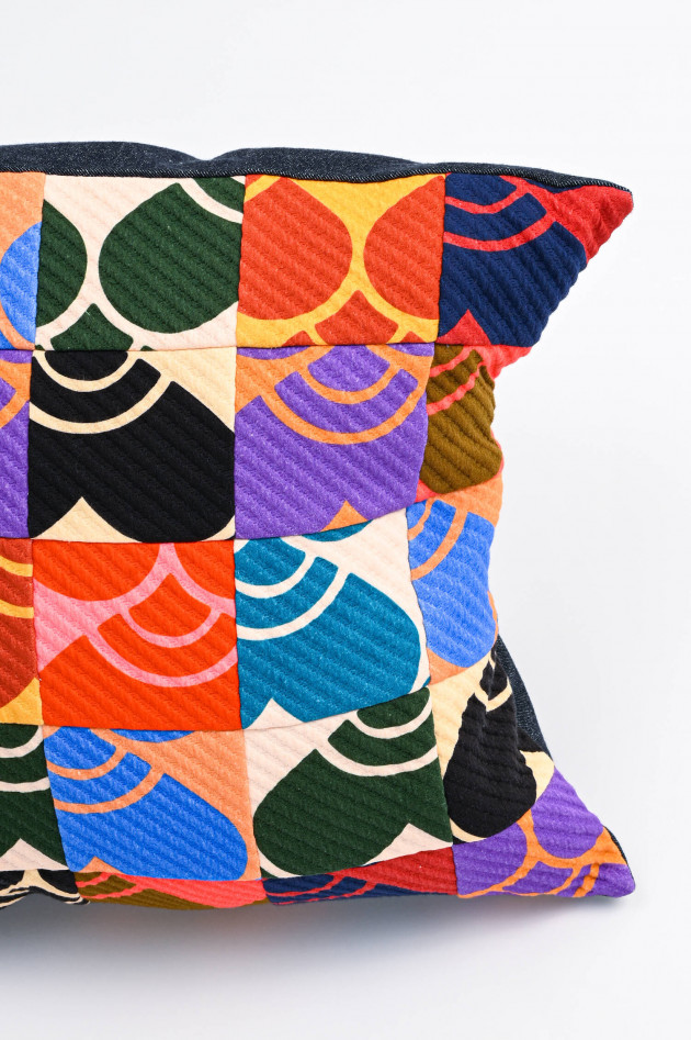 Odeeh Dekoratives Patchwork-Kissen in Multicolour