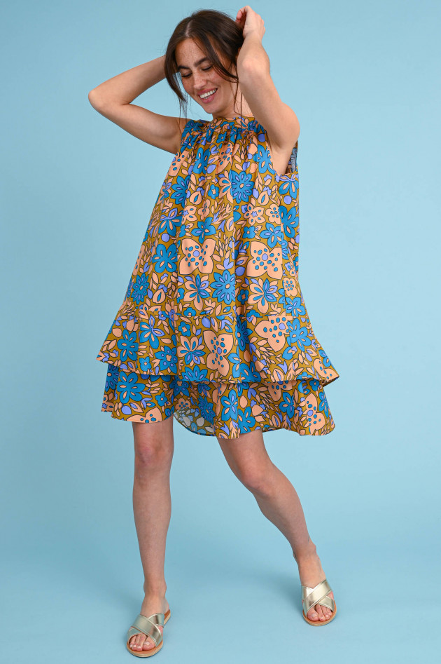Odeeh Ärmelloses Kleid mit floralem Print