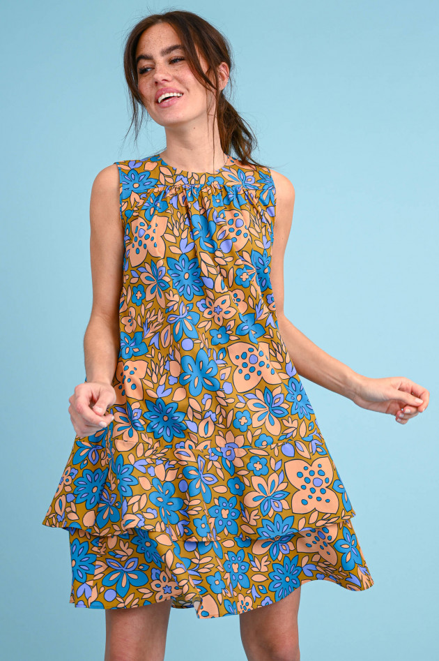 Odeeh Ärmelloses Kleid mit floralem Print