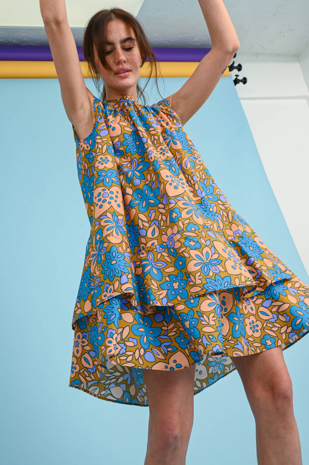 Odeeh Ärmelloses Kleid mit floralem Print