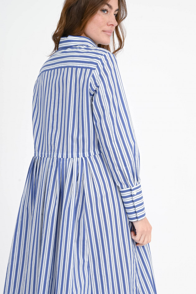 Odeeh Gestreiftes Midi-Kleid in Blau/Weiß