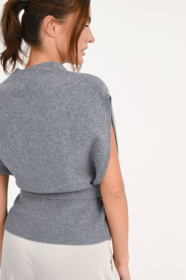 Odeeh Strickweste ohne Arm in Grau
