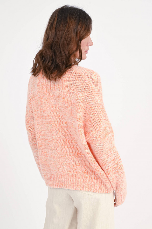 Odeeh Cardigan aus Woll-Cashmere-Mix in Papaya meliert