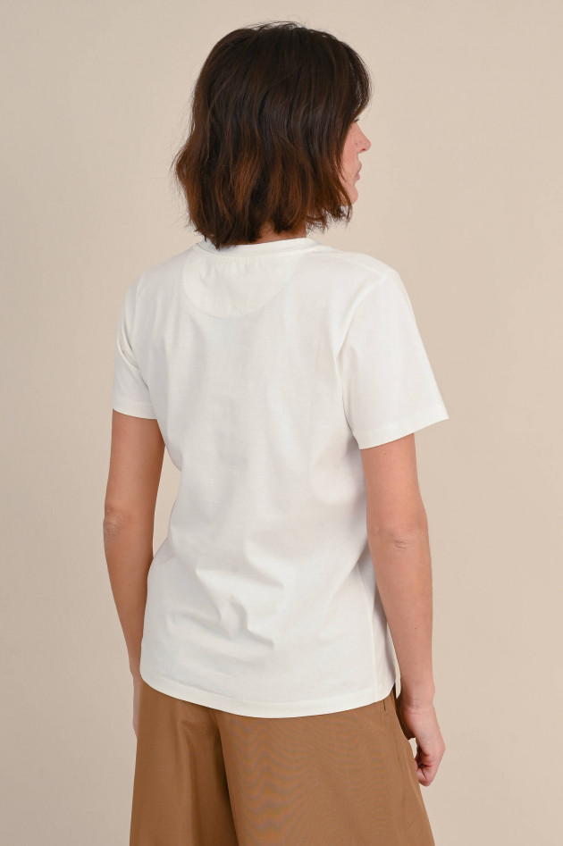 Odeeh T-Shirt mit Stickerei in Weiß