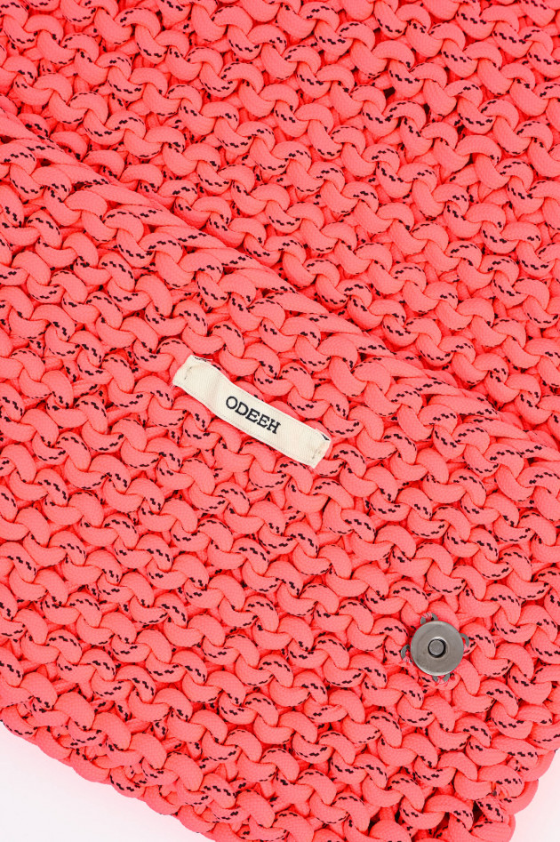 Odeeh Gehäkelte Clutch in Neonpink