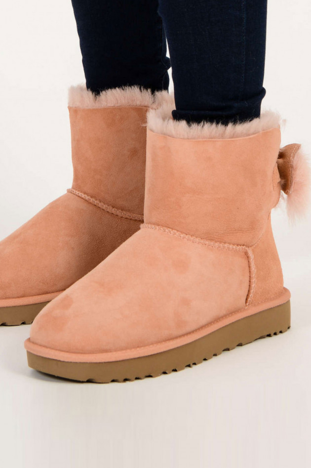 UGG Boots FLUFF BOW MINI CLASSIC Sultan in Pfirsich