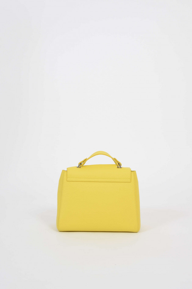 Orciani Tasche SMALL aus genarbtem Leder in Gelb