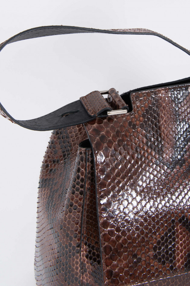 Orciani Tasche aus Pythonleder in Braun