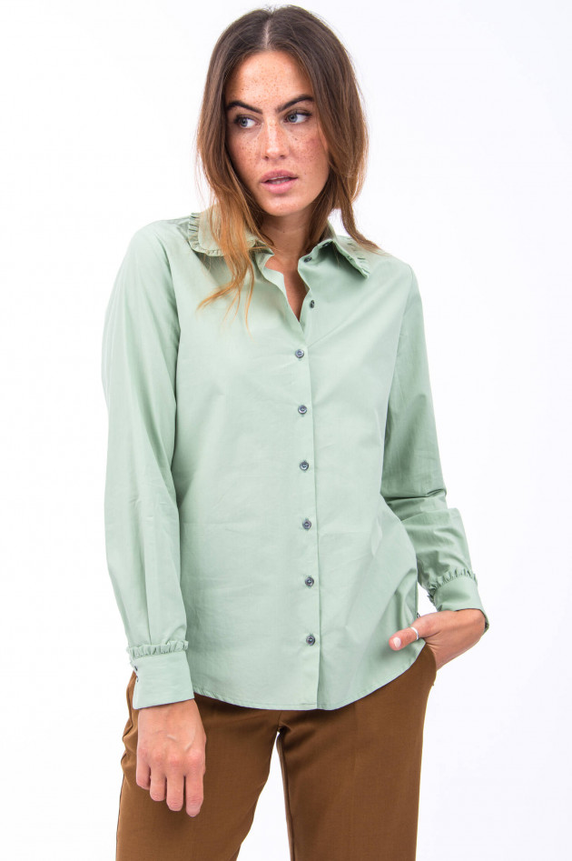 Ottodame Bluse mit Rüschendetails in Salbei