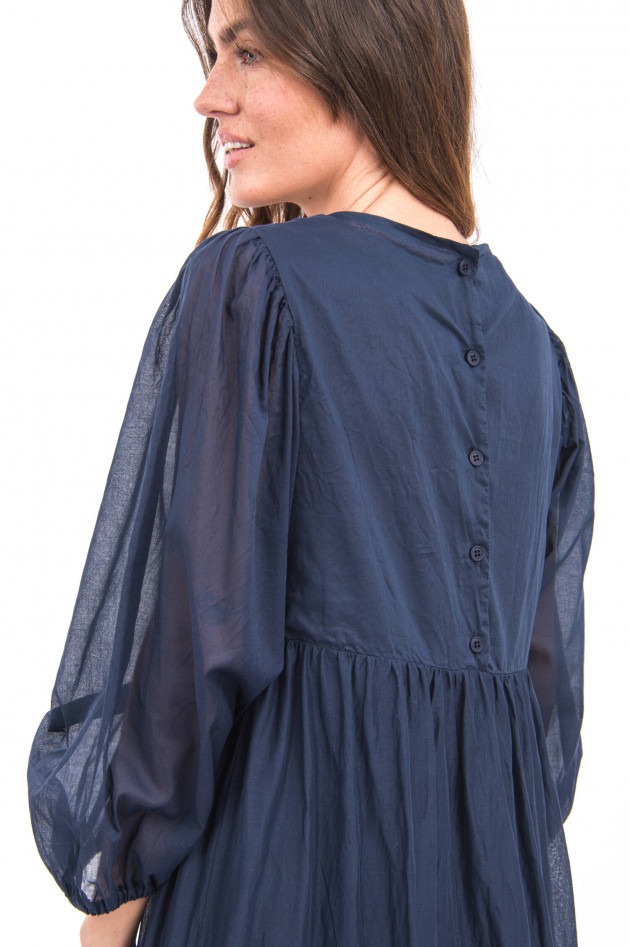 Ottodame Langes Kleid mit Volantbahnen in Blau