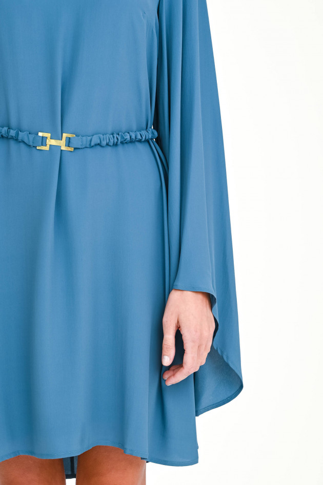 Ottodame Kleid mit Taillengürtel in Azurblau
