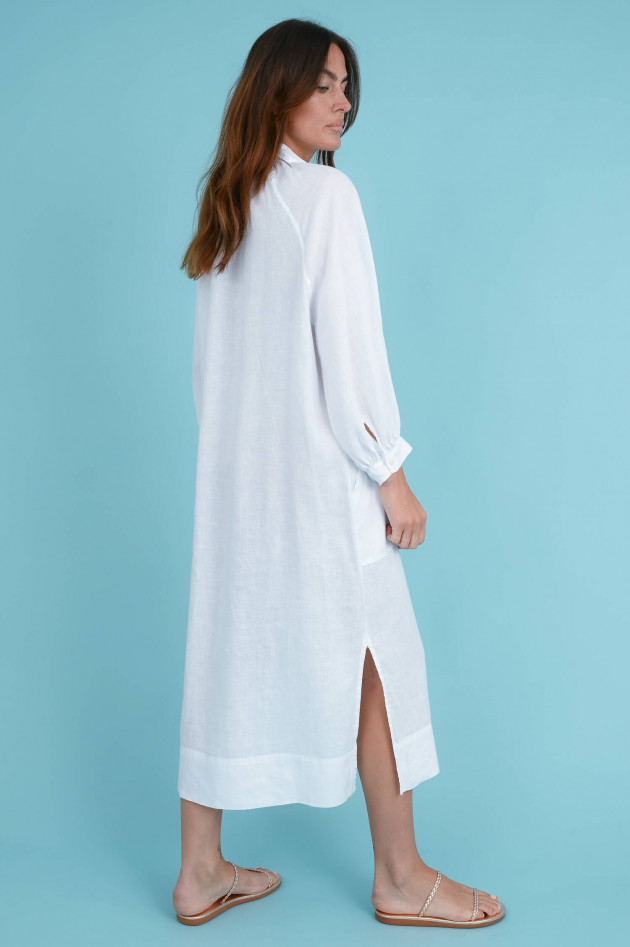 Ottodame Blusenkleid aus Leinen in Weiß