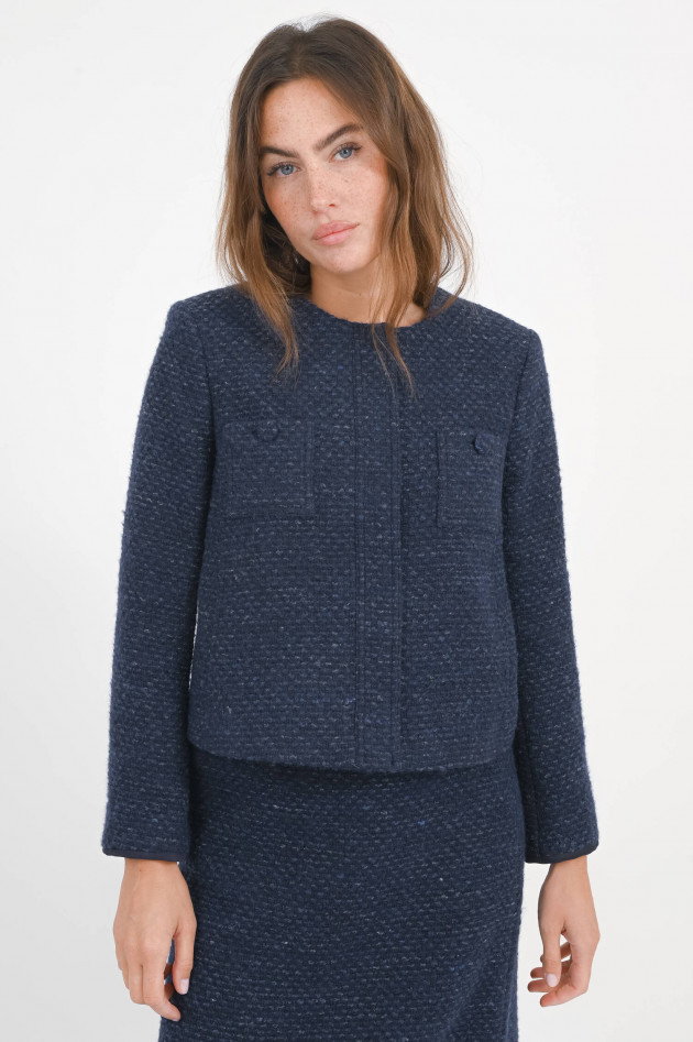 Pamela Henson Tweed Jacke HENNI in Midnight