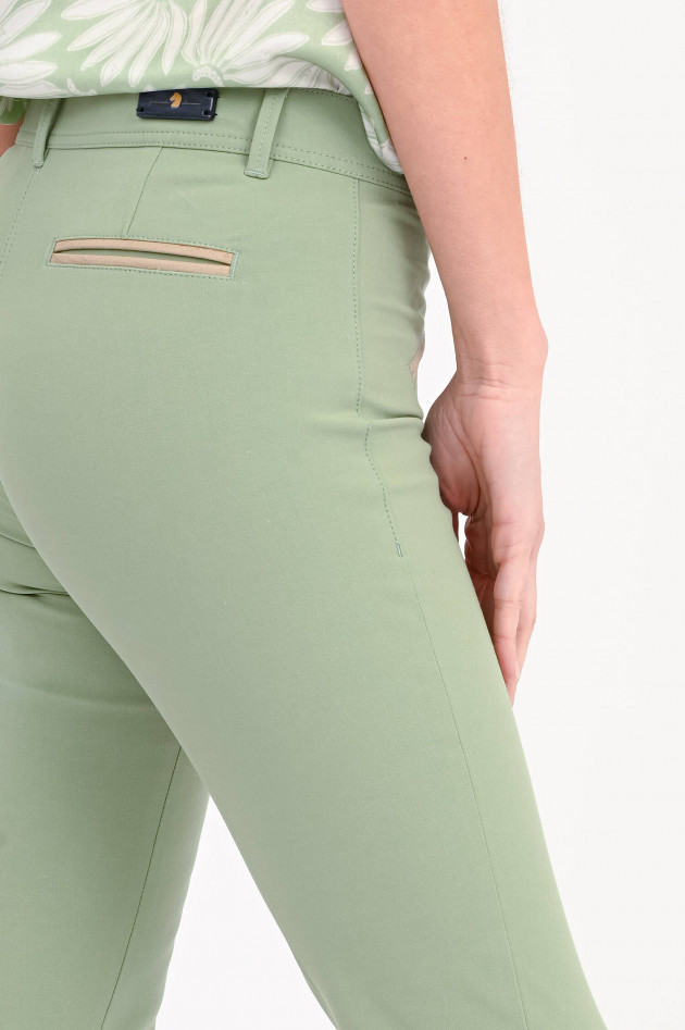Pamela Henson  Chino ROYAL mit Lederdetails in Dark Sage