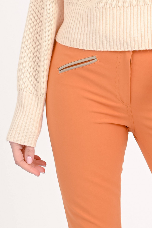Pamela Henson  Chino ROYAL mit Lederdetails in Papaya