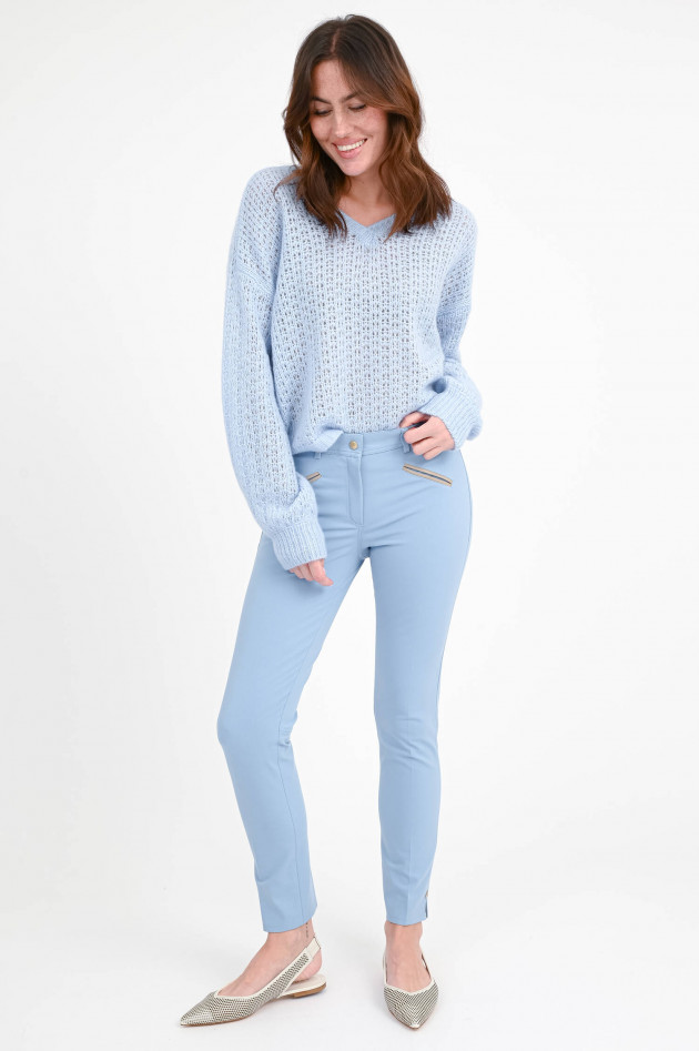 Pamela Henson  Chino ROYAL mit Lederdetails in Sky