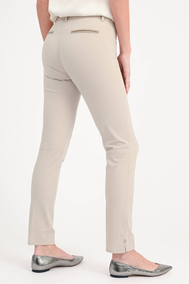 Pamela Henson  Chino ROYAL mit Lederdetails in Grau