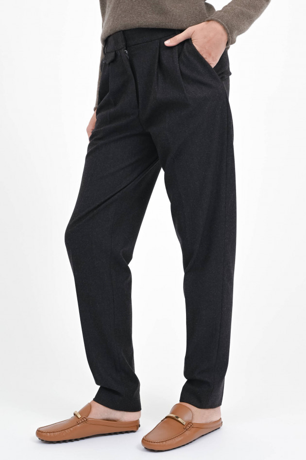 Pamela Henson Flanell Hose FABIOLA in Dark Brown
