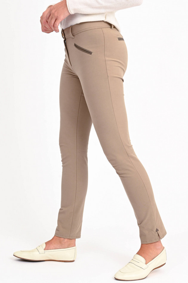 Pamela Henson Stretch-Hose ROYAL in Taupe