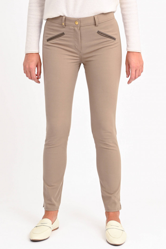 Pamela Henson Stretch-Hose ROYAL in Taupe