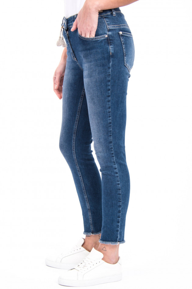 Pamela Henson Jeans CINQ CUT in Mittelblau