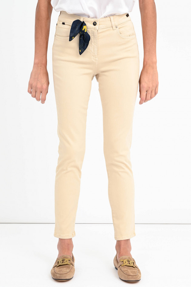 Pamela Henson Superstretch-Jeans CARY in Creme