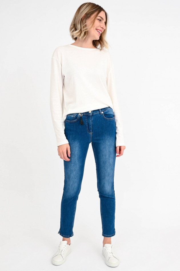 Pamela Henson Slim-Fit Jeans CINQ in Mittelblau