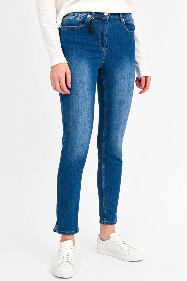 Pamela Henson Slim-Fit Jeans CINQ in Mittelblau