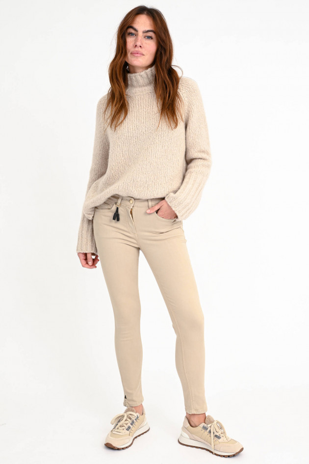 Pamela Henson Slim-Fit Jeans CINQ in Beige