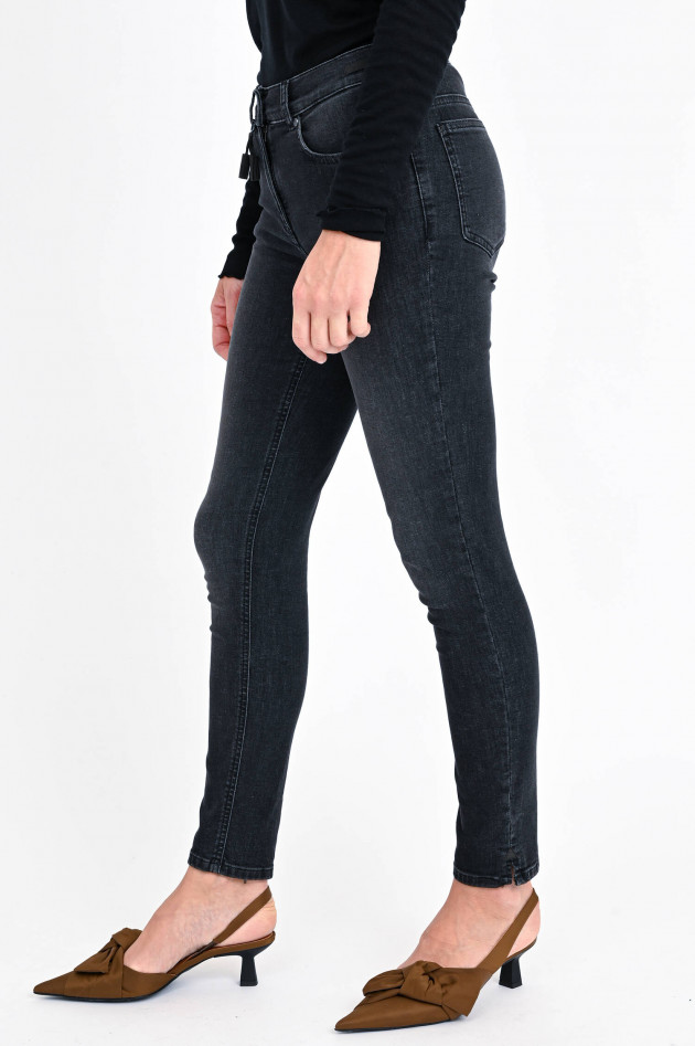 Pamela Henson Slim-Fit Jeans CINQ in Grauschwarz