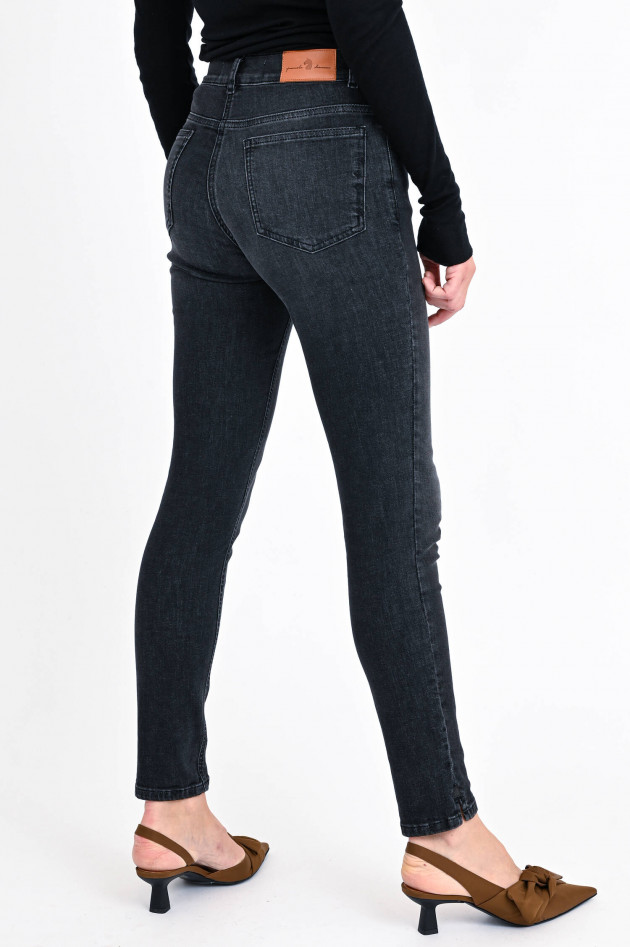 Pamela Henson Slim-Fit Jeans CINQ in Grauschwarz