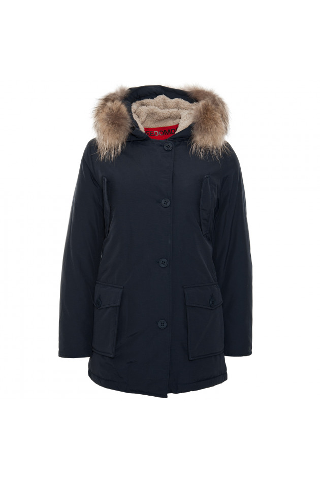 Freedomday Parka mit Fellkragen in Blau