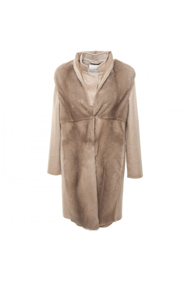 Manzoni 24 Pelzmantel in Camel